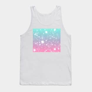 Pink Blue Ombre Sparkles Tank Top